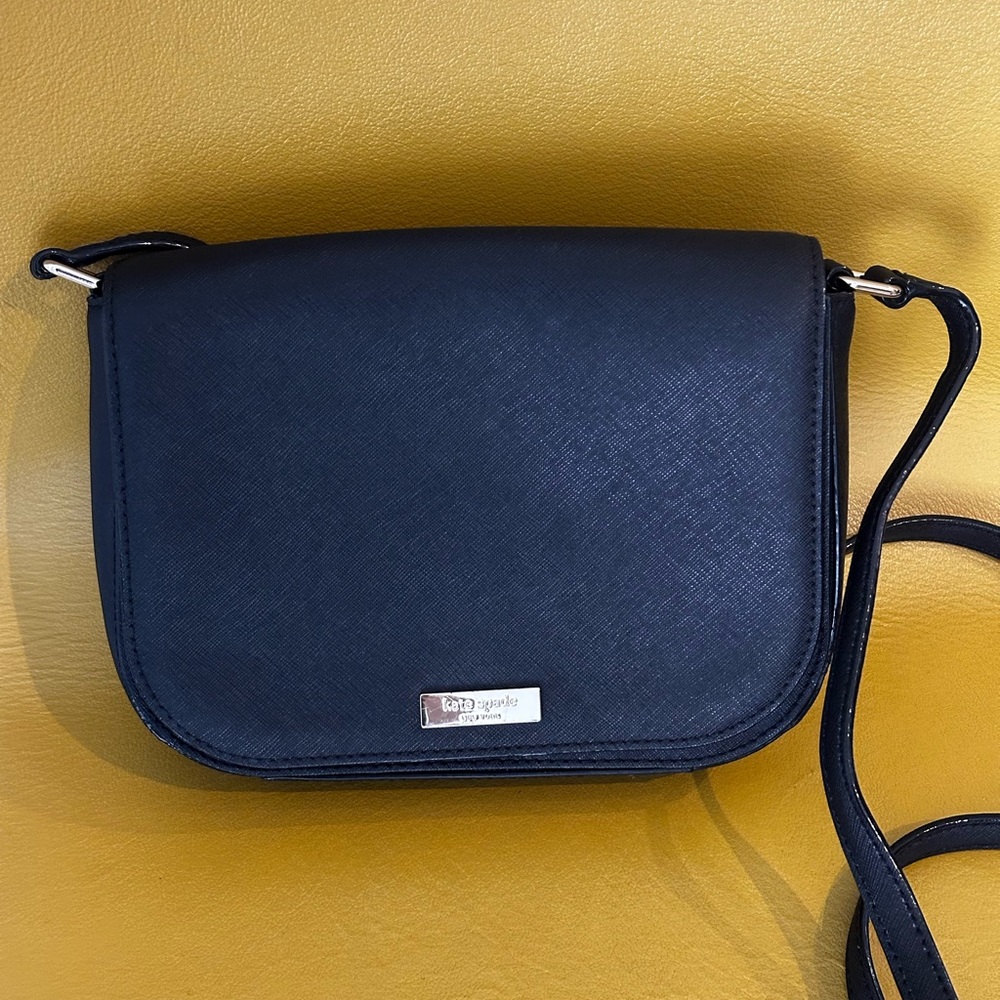 Kate Spade Black Saffiano Leather Mini Crossbody Bag